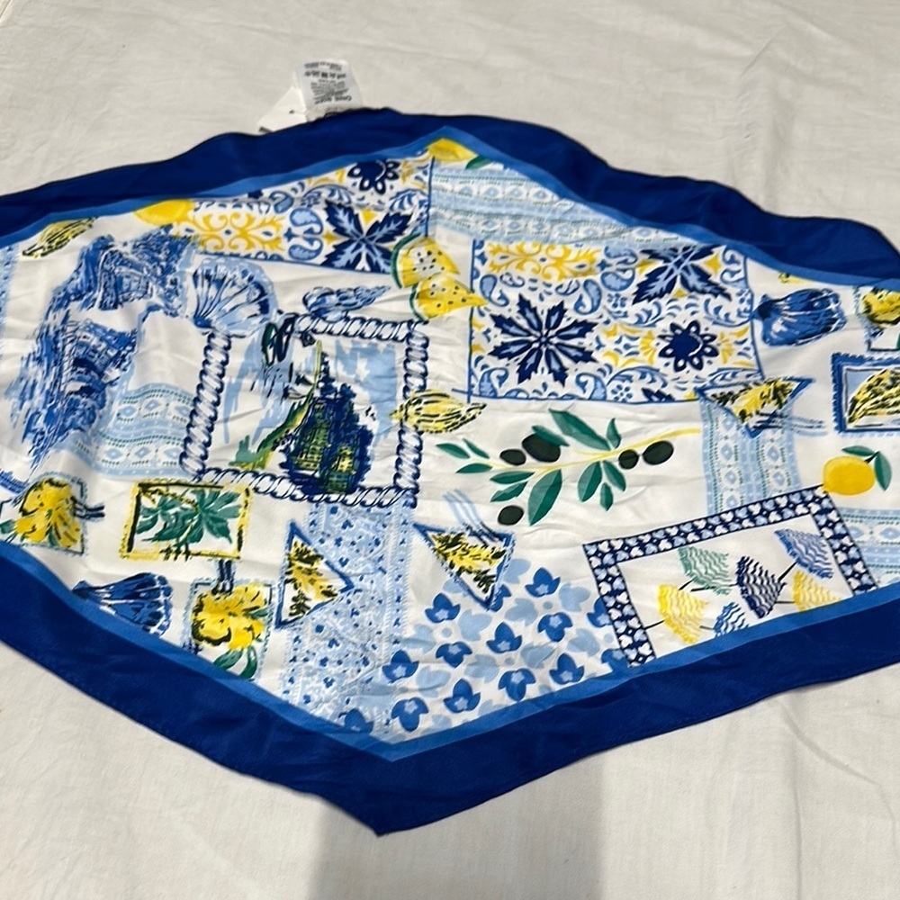 J. Crew Blue and Yellow Furniture Cover